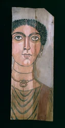 Portrait de momie, 90-110 après J.-C. (bois peint)